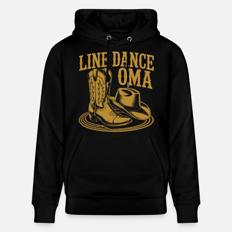 Line Dance Oma Boots Hat - Stanley/Stella Unisex Bio-Hoodie CRUISER  - Schwarz