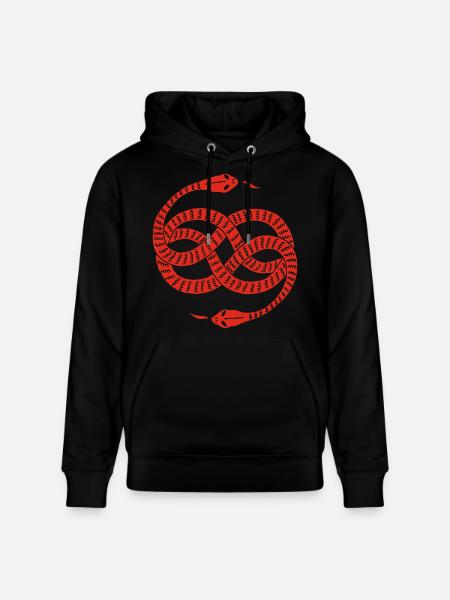 Unendliche Rote Schlangen - Stanley/Stella Unisex Bio-Hoodie CRUISER  - Schwarz