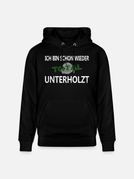 Holz machen - Unterholzt - Stanley/Stella Unisex Bio-Hoodie CRUISER - Schwarz