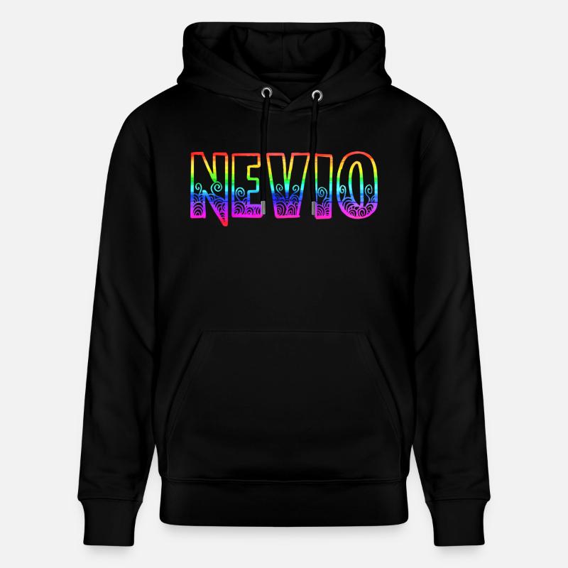 nevio rs arc-en-ciel - Sweat à capuche bio CRUISER Stanley/Stella Unisexe - noir