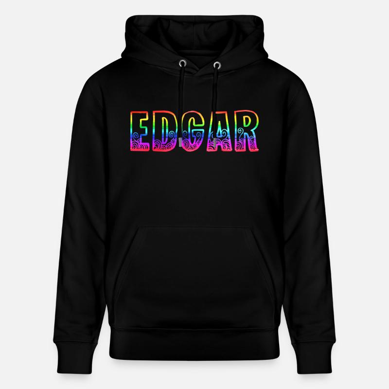 edgar rs regenbogen - Stanley/Stella Unisex Bio-Hoodie CRUISER  - Schwarz