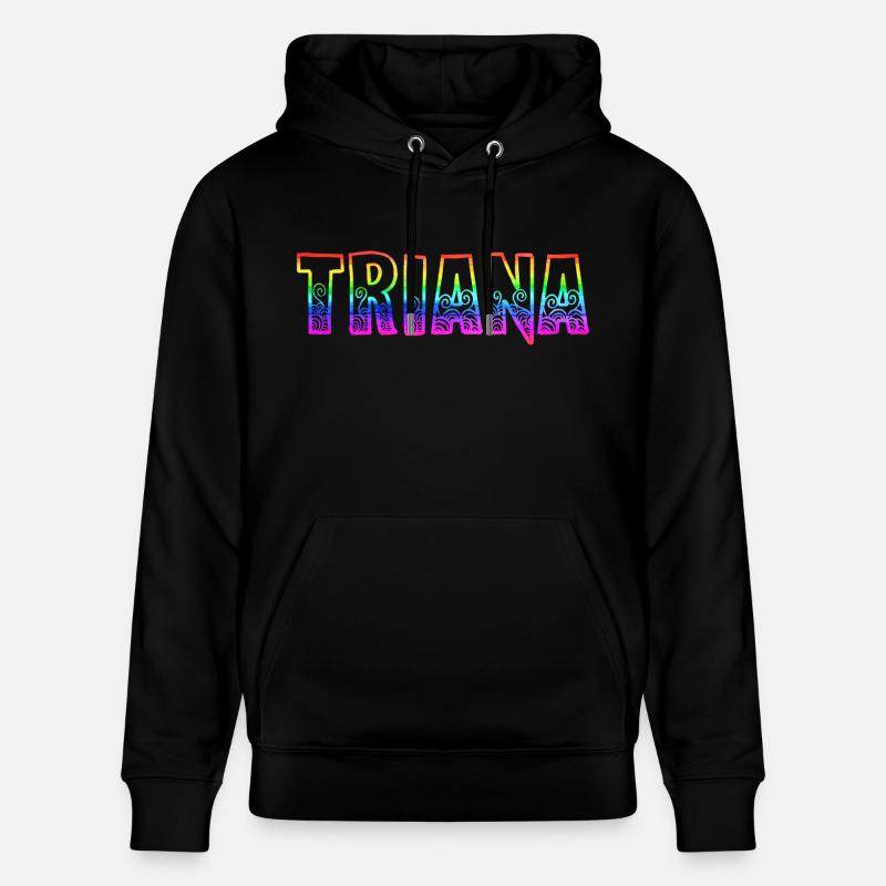 triana rs arc-en-ciel - Sweat à capuche bio CRUISER Stanley/Stella Unisexe - noir
