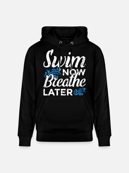 Funny swim spell - Stanley/Stella CRUISER Unisex Organic Hoodie - black
