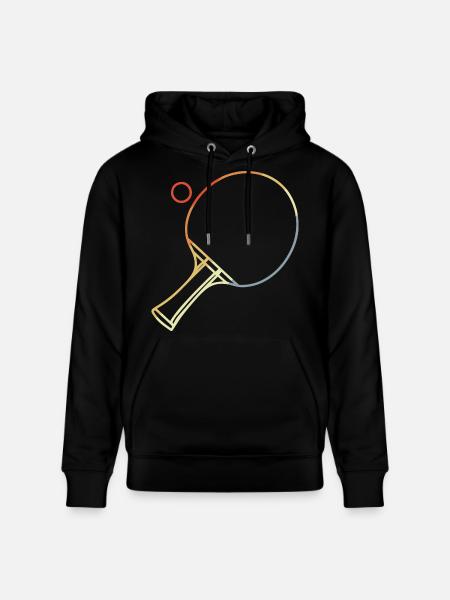 Table Tennis Sketch - Stanley/Stella CRUISER Unisex Organic Hoodie - black
