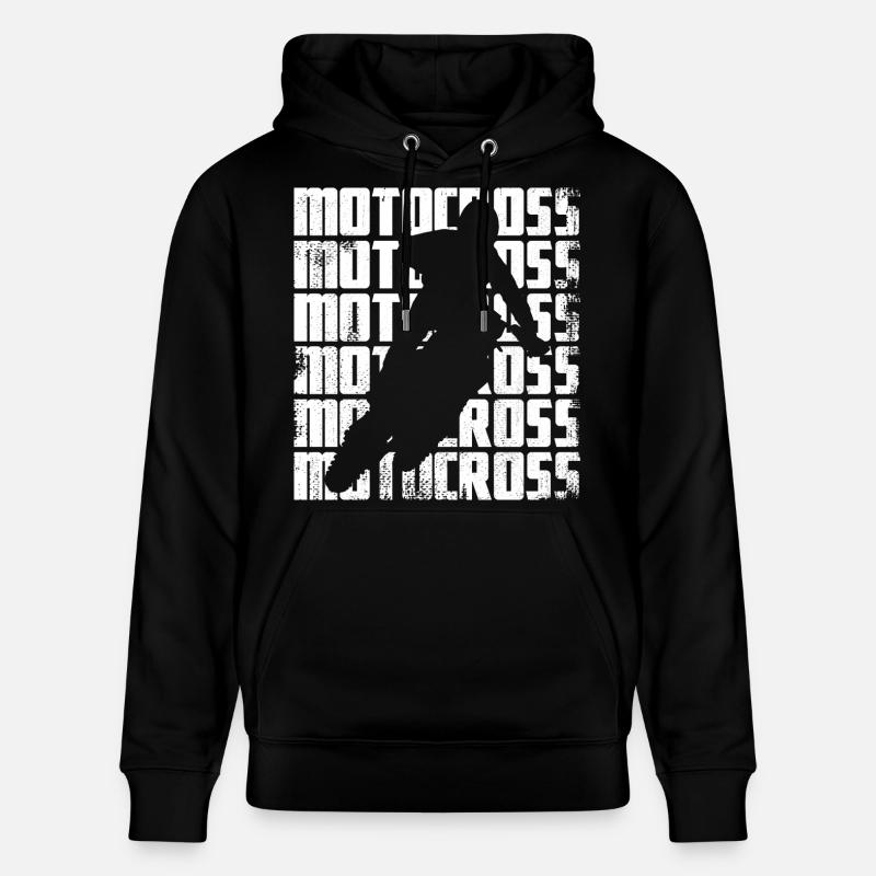 Graphismes de motocross - Sweat à capuche bio CRUISER Stanley/Stella Unisexe - noir