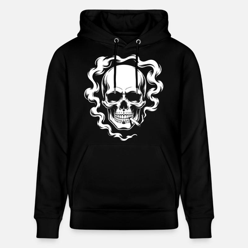 Conception du crâne fumant - Sweat à capuche bio CRUISER Stanley/Stella Unisexe - noir