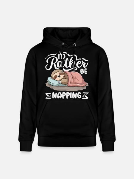 funny sloth gift - Stanley/Stella CRUISER Unisex Organic Hoodie - black