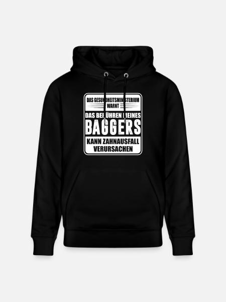 BAGGER MASCHINENFÜHRER BERUF - Stanley/Stella Unisex Bio-Hoodie CRUISER  - Schwarz