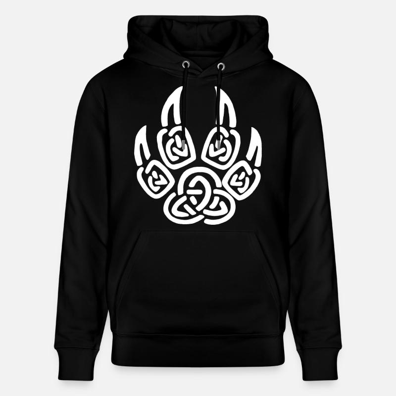 Griffes blanches de loup viking - Sweat à capuche bio CRUISER Stanley/Stella Unisexe - noir