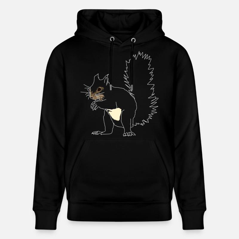 Lineart écureuil - Sweat à capuche bio CRUISER Stanley/Stella Unisexe - noir