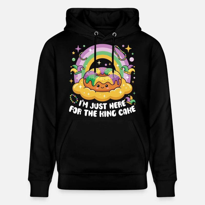 King Cake Mardi Gras Kawaii - Sweat à capuche bio CRUISER Stanley/Stella Unisexe - noir