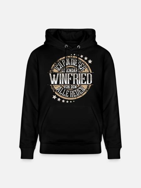 Winfried - Stanley/Stella Unisex Bio-Hoodie CRUISER - Schwarz