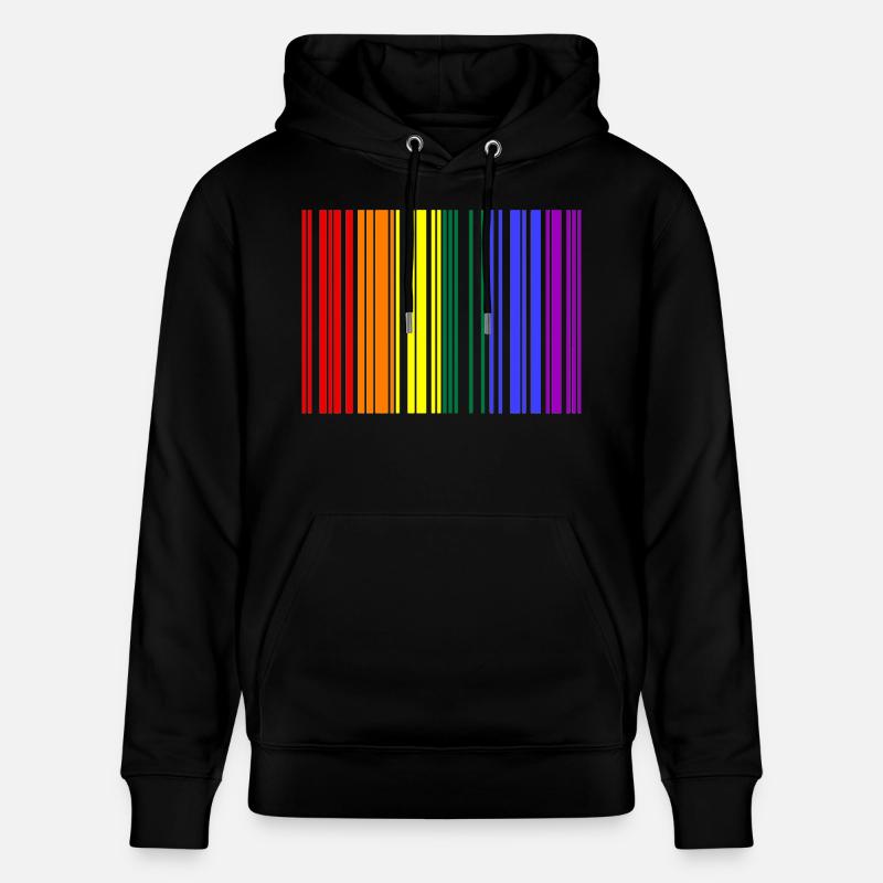 Rainbow Barcode - Stanley/Stella Unisex Bio-Hoodie CRUISER  - Schwarz