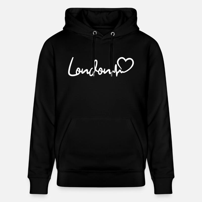 Londres Heartbeat - Sweat à capuche bio CRUISER Stanley/Stella Unisexe - noir
