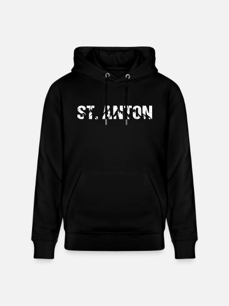 St. Anton Mountains Austria Alps Sankt Anton - Stanley/Stella CRUISER Unisex Organic Hoodie - black