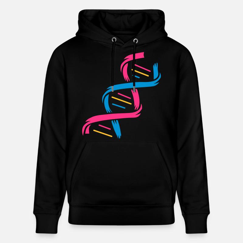 Die Struktur eines DNA-Moleküls - Stanley/Stella Unisex Bio-Hoodie CRUISER  - Schwarz