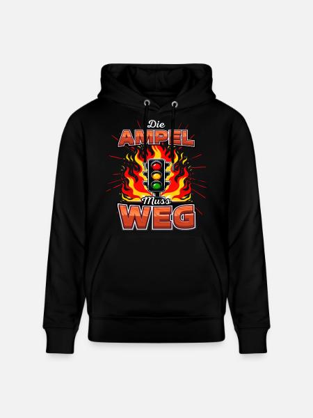 Ampel muss weg - Stanley/Stella Unisex Bio-Hoodie CRUISER - Schwarz