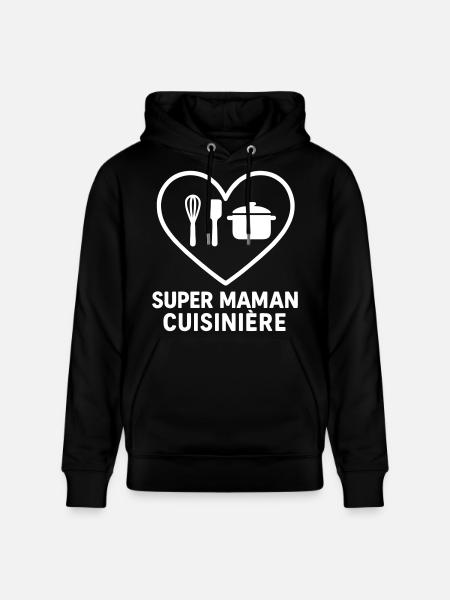 Superkoch-Mama – Coeur-Küche - Stanley/Stella Unisex Bio-Hoodie CRUISER - Schwarz