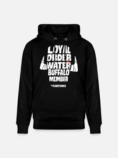The Flintstones Loyal Order Of The Water Buffalo - Stanley/Stella CRUISER Unisex Organic Hoodie - black