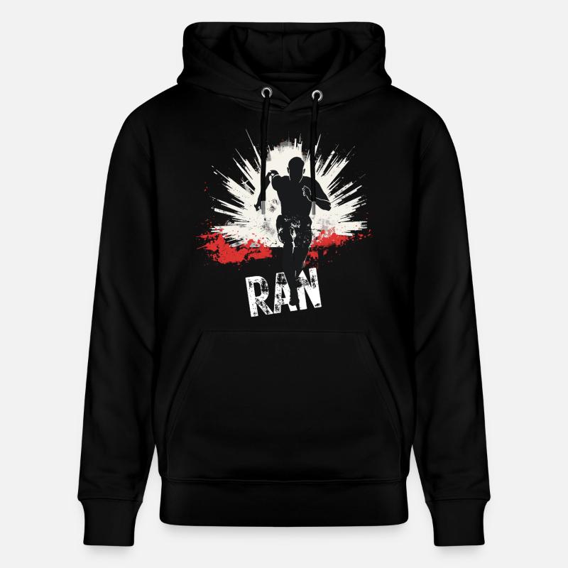 Running Jogging Runner Sprint Design - Stanley/Stella CRUISER Unisex Organic Hoodie - black