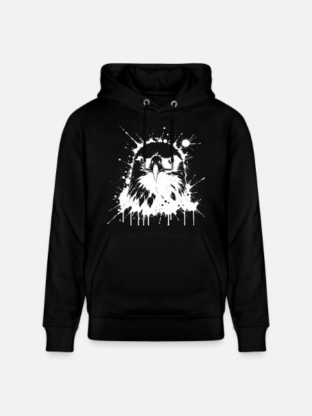 White Splash Eagle - Stanley/Stella Unisex Bio-Hoodie CRUISER - Schwarz