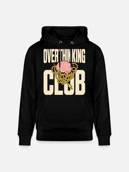 Overthinking Club mit Gedankenchaos - Stanley/Stella Unisex Bio-Hoodie CRUISER - Schwarz