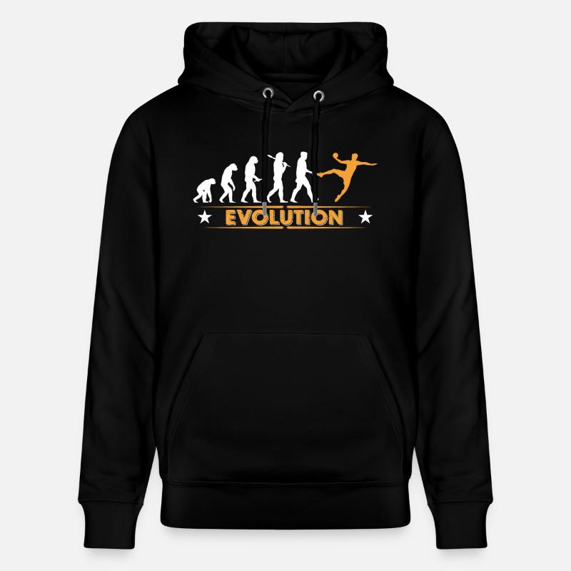 Handball Evolution - orange/weiss - Sweat à capuche bio CRUISER Stanley/Stella Unisexe - noir