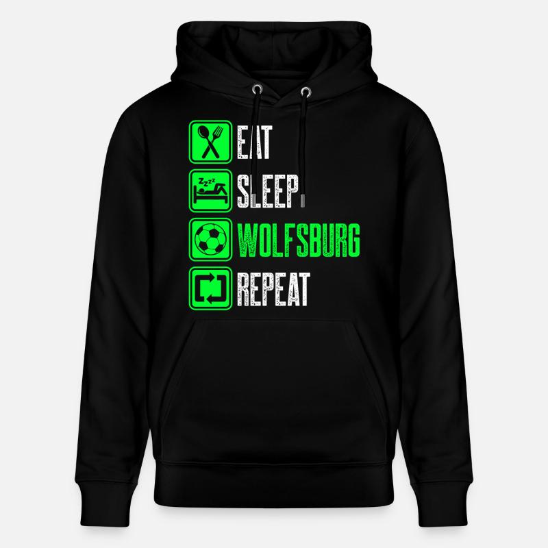 Repeat Wolfsburg - Stanley/Stella Unisex Bio-Hoodie CRUISER  - Schwarz