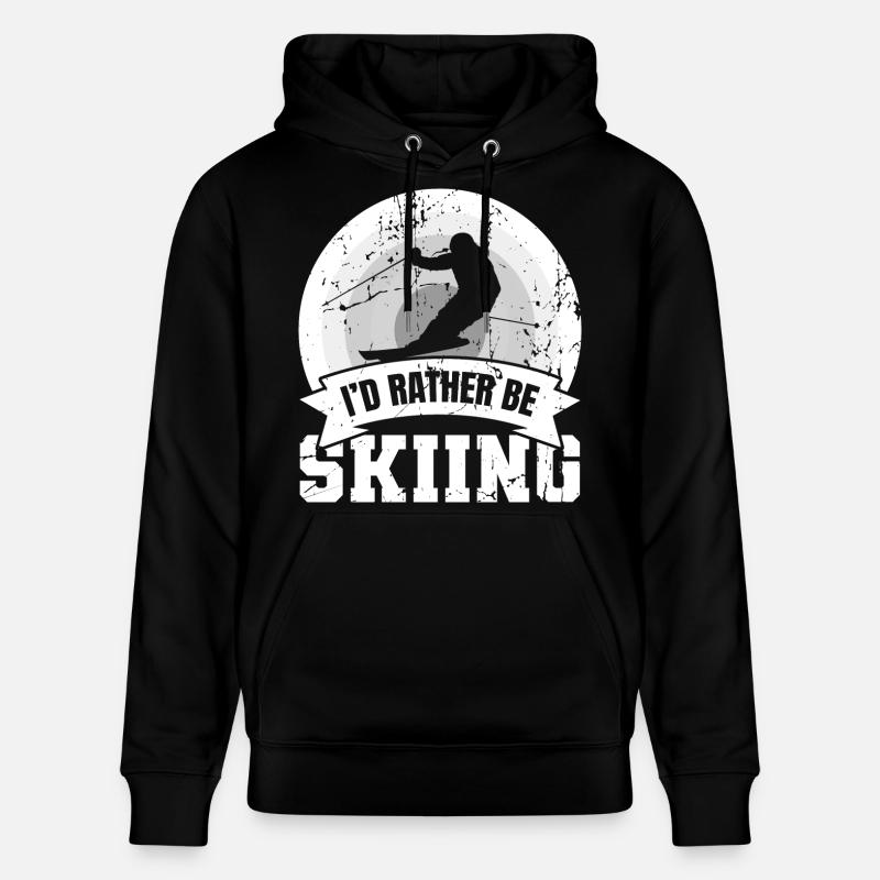 Drôle de dicton de skieur - Sweat à capuche bio CRUISER Stanley/Stella Unisexe - noir