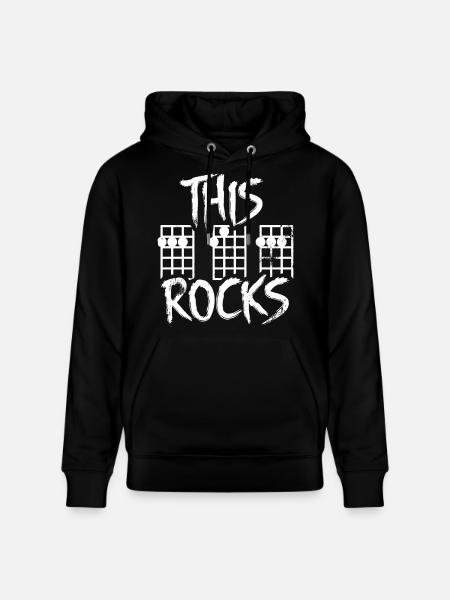 This Guitar Dad Rocks - Stanley/Stella CRUISER Unisex Organic Hoodie - black