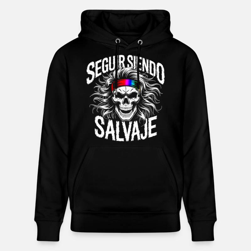 Crâne du Côté Sauvage - Sweat à capuche bio CRUISER Stanley/Stella Unisexe - noir