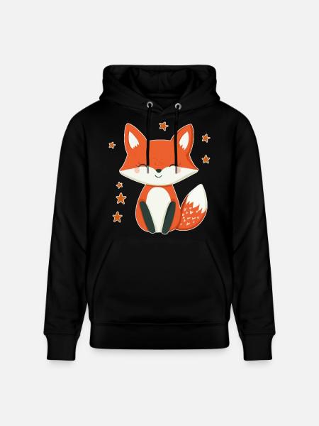 Fox and Stars - Stanley/Stella CRUISER Unisex Organic Hoodie - black