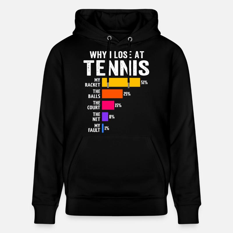 Pourquoi je perds au tennis - Sweat à capuche bio CRUISER Stanley/Stella Unisexe - noir