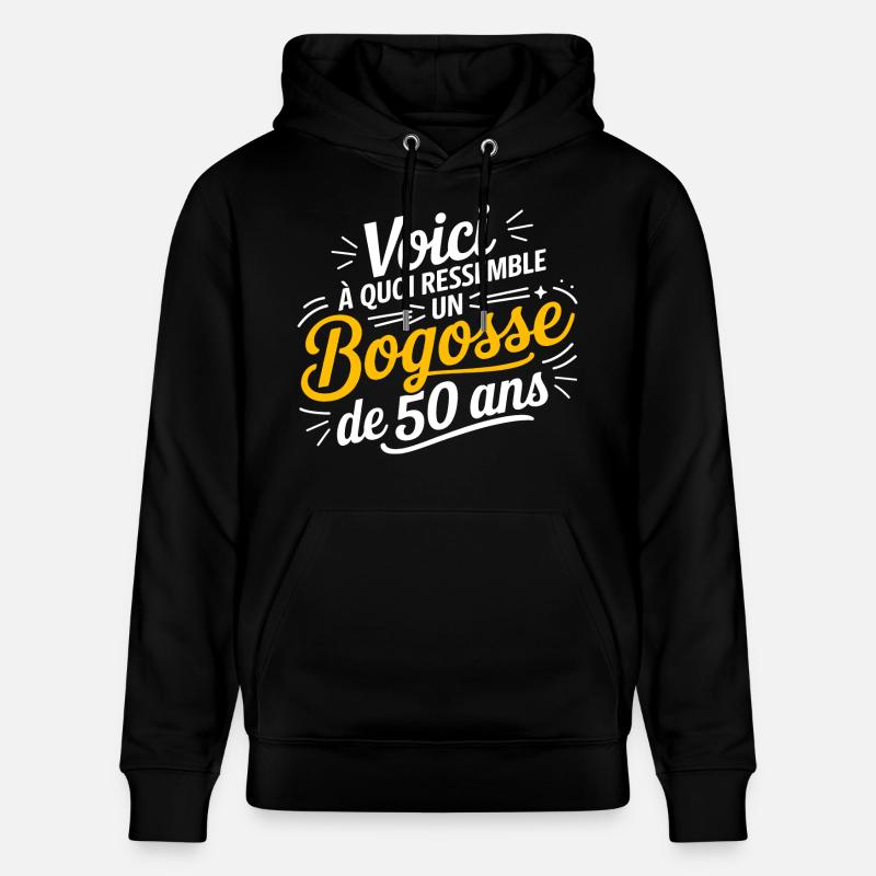 BOGOSSE DE 50 - Sweat à capuche bio CRUISER Stanley/Stella Unisexe - noir