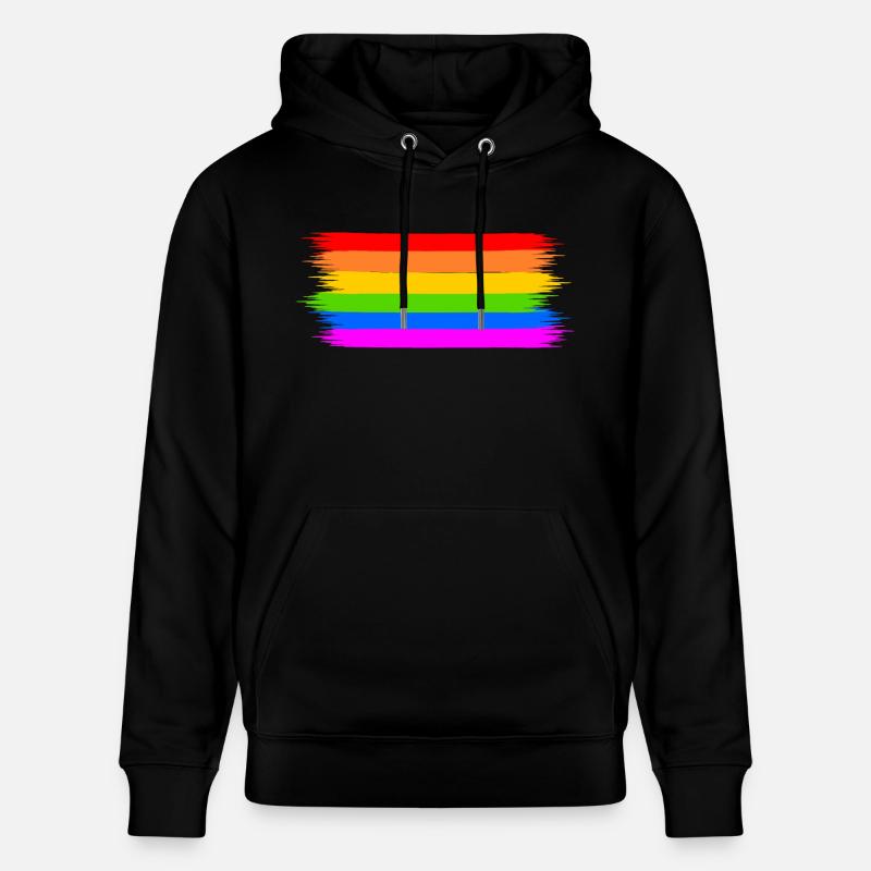 Regenbogen Regenbogenfahne - Stanley/Stella Unisex Bio-Hoodie CRUISER  - Schwarz