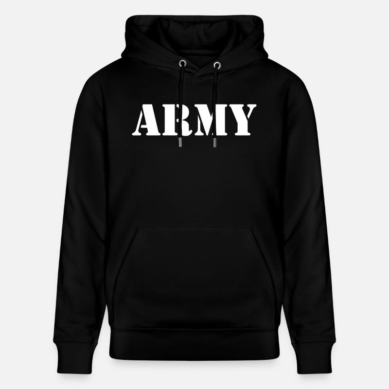 Army - Sweat à capuche bio CRUISER Stanley/Stella Unisexe - noir