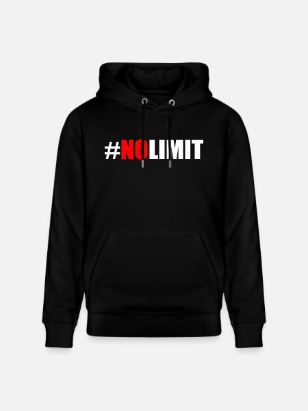No limit - Stanley/Stella CRUISER Unisex Organic Hoodie - black