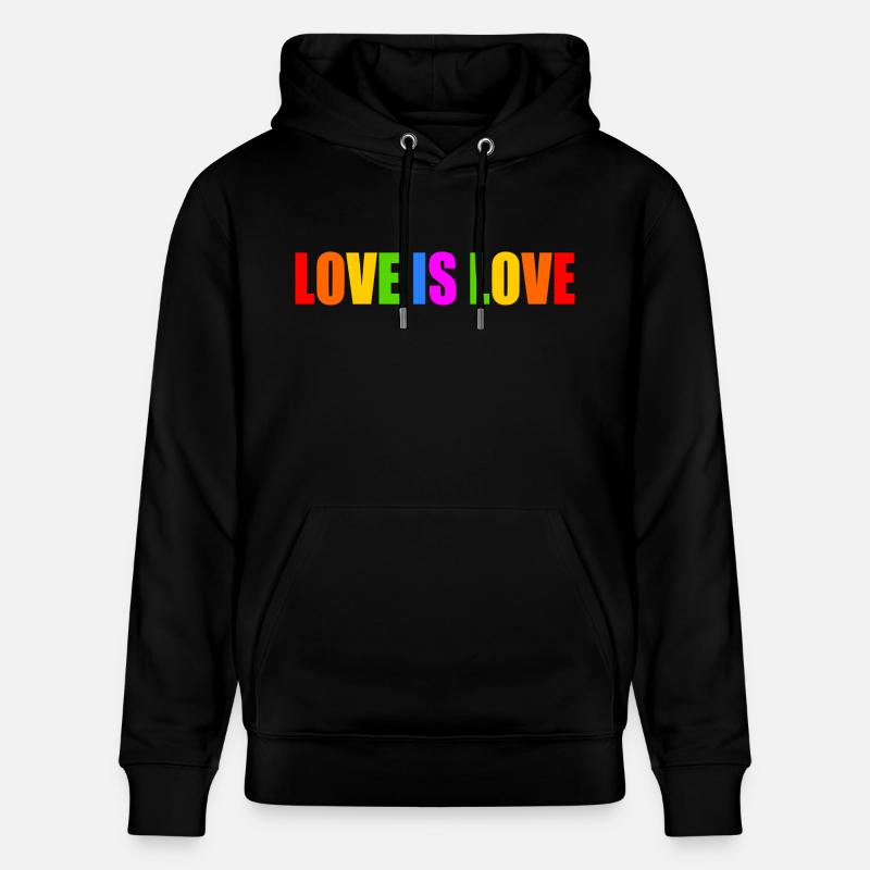 Love is love - Sweat à capuche bio CRUISER Stanley/Stella Unisexe - noir