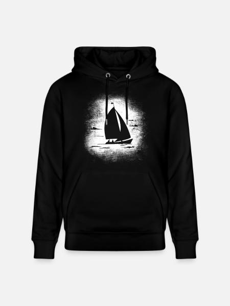 Sailing - Sailboat - Stanley/Stella CRUISER Unisex Organic Hoodie - black