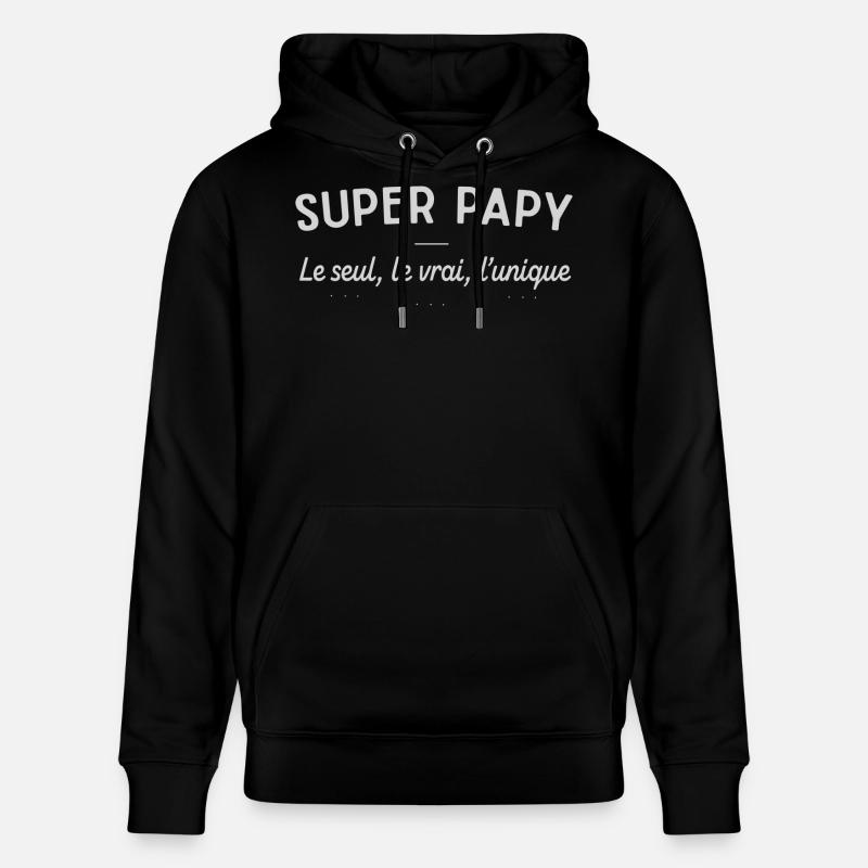 Super papy - Sweat à capuche bio CRUISER Stanley/Stella Unisexe - noir