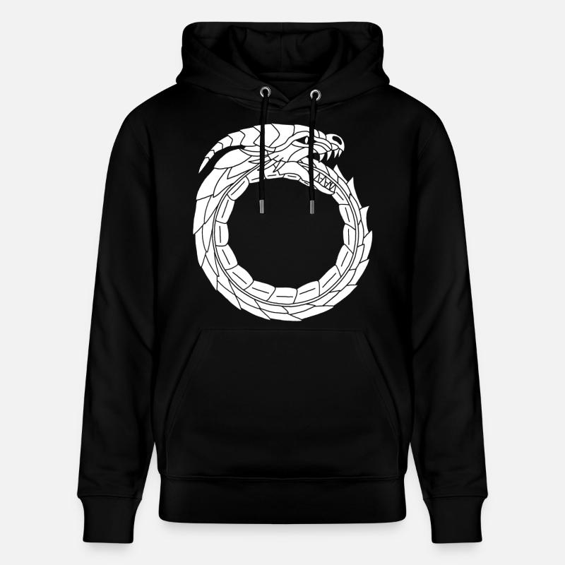 Dragon blanc dévoreur - Sweat à capuche bio CRUISER Stanley/Stella Unisexe - noir