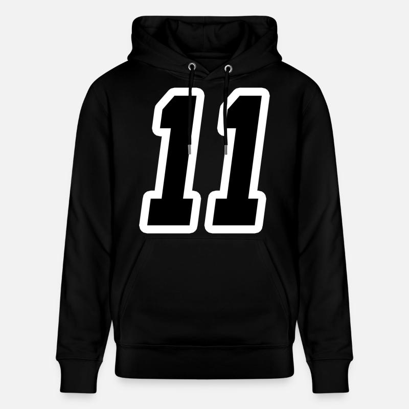 Nummer elf 11 - Stanley/Stella Unisex Bio-Hoodie CRUISER  - Schwarz