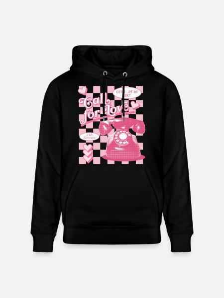 Call for Love Hotline Aesthetics - Stanley/Stella CRUISER Unisex Organic Hoodie - black