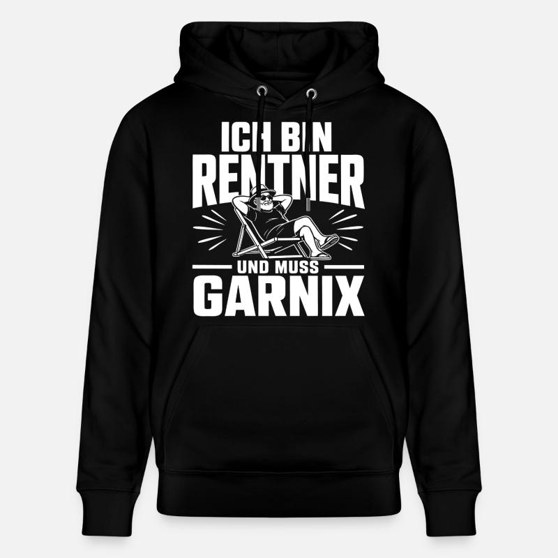 Ich bin Rentner - Stanley/Stella Unisex Bio-Hoodie CRUISER  - Schwarz