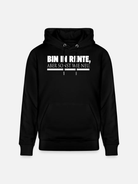 ich bin in Rente - Stanley/Stella Unisex Bio-Hoodie CRUISER - Schwarz