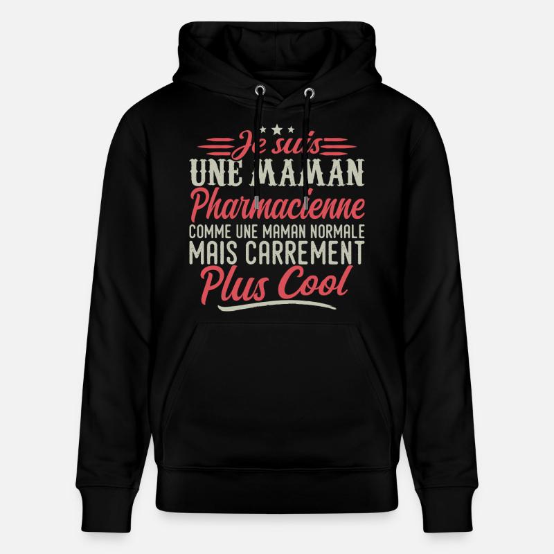Ich bin Apotheker-Mama, ausgesprochen cool - Stanley/Stella Unisex Bio-Hoodie CRUISER  - Schwarz