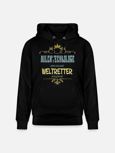 Milchtechnologe Weltretter - Stanley/Stella Unisex Bio-Hoodie CRUISER  - Schwarz