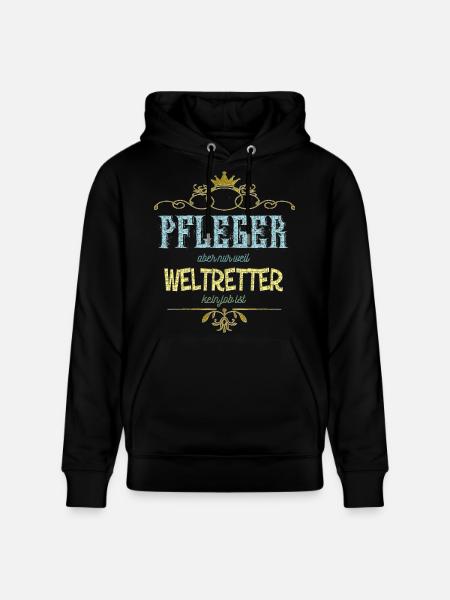Pfleger Weltretter - Stanley/Stella Unisex Bio-Hoodie CRUISER - Schwarz