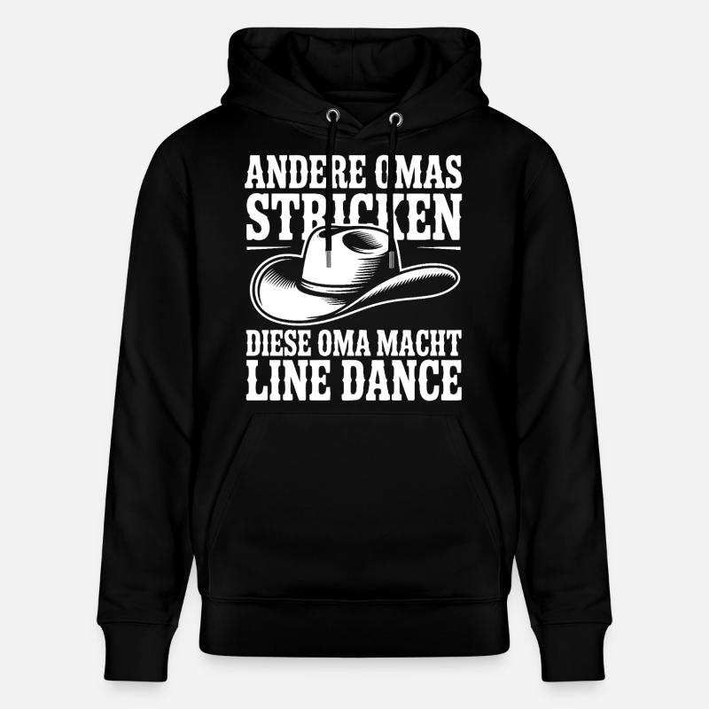 Omas Line Dance Shirt - Stanley/Stella Unisex Bio-Hoodie CRUISER - Schwarz
