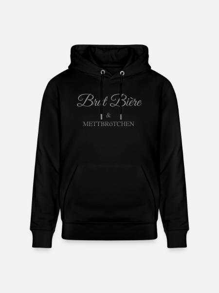 Bier & Mettbrötchen - Stanley/Stella Unisex Bio-Hoodie CRUISER  - Schwarz